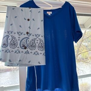 Lularoe Marsha skirt and perfect T